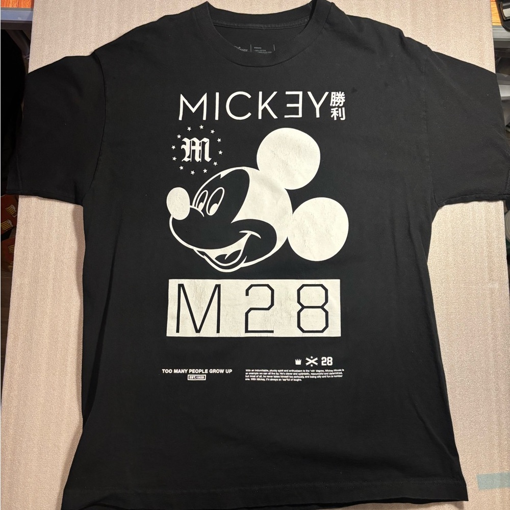 Neff x Disney Mickey Mouse Black T-Shirt Sz L